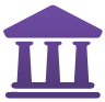 purple courthouse icon